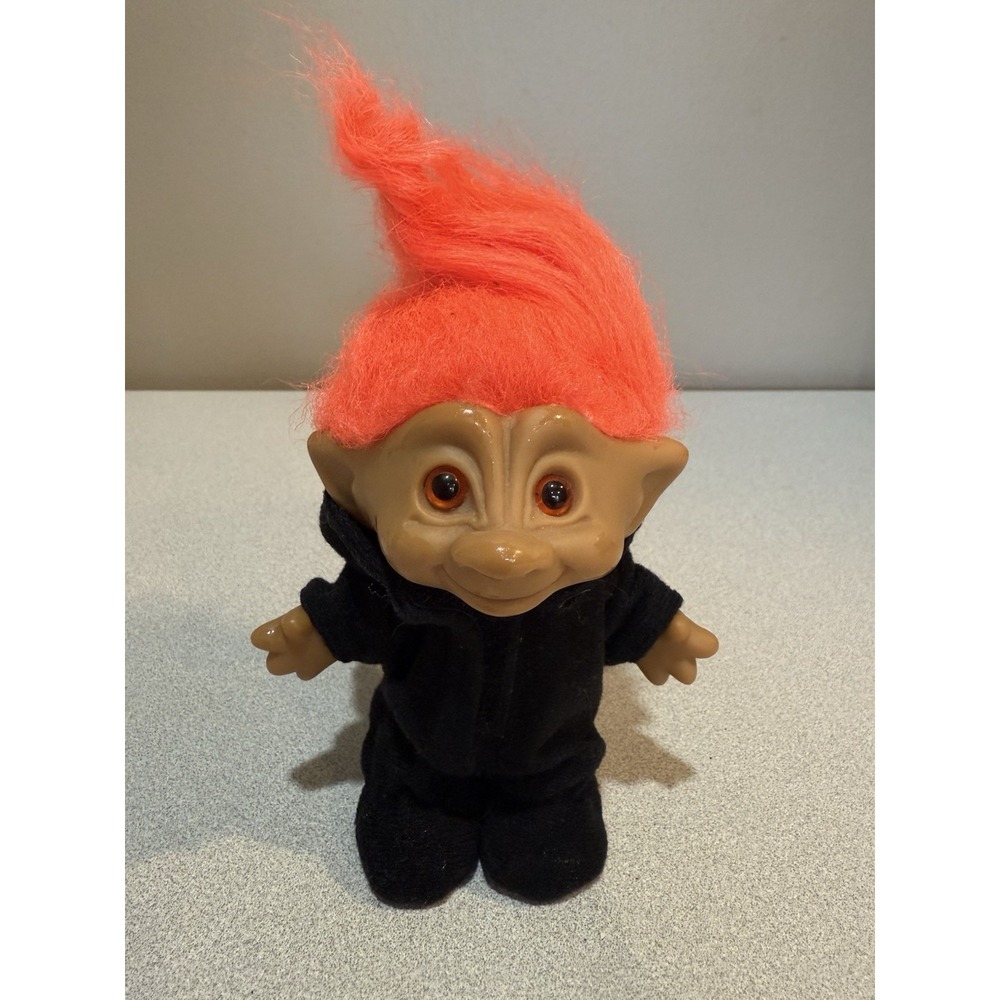 RUSS TROLL‎ DOLL DEVIL BLACK RED HORNS 5" Belly Gem